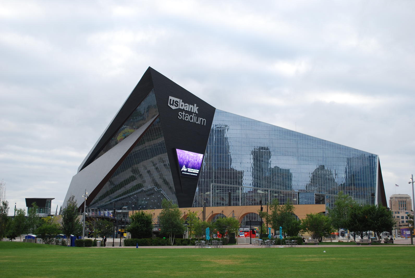 Step on the field of the Minnesota - U.S. Bank Stadium